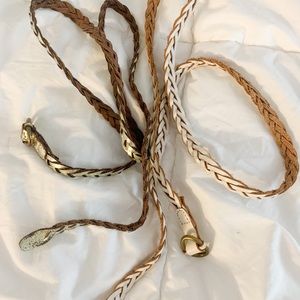 Lucky Brand braided leather belts (2)